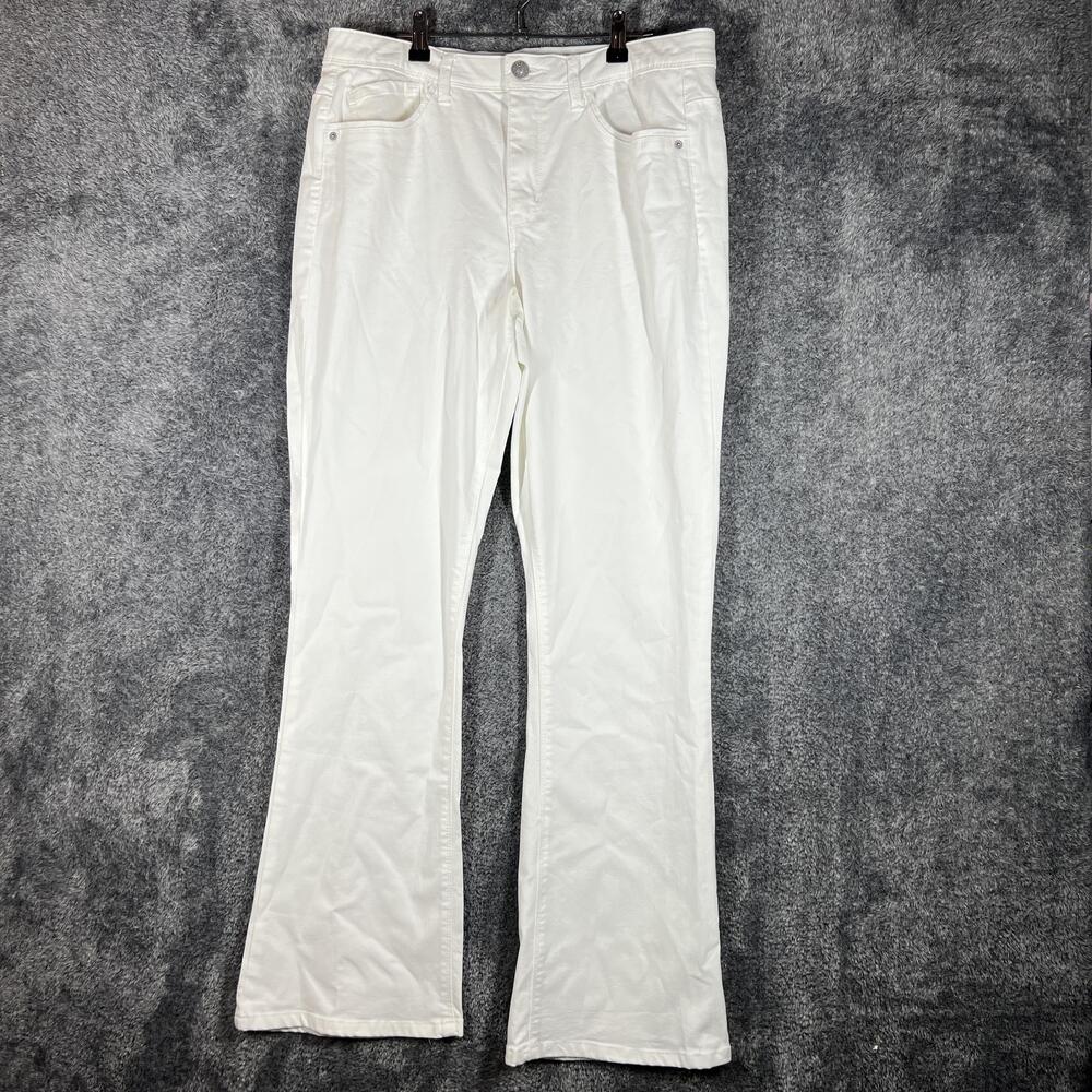 Gibson Latimer Pants Womens 14 White Chino Denim Stretch Pockets 31 Inseam